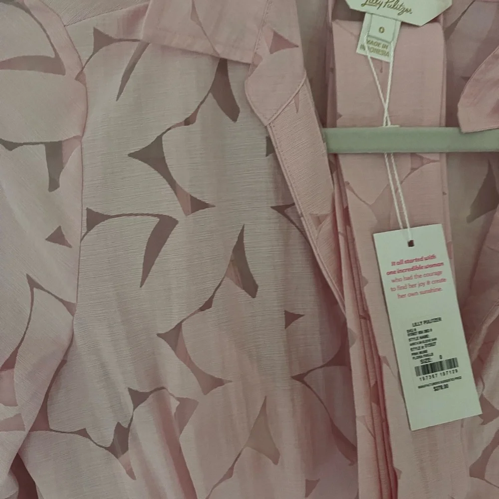 NWT Lily Pulitzer Amrita Pink Floral Button-Up Dress, Sz 0 - Picture 3 of 4